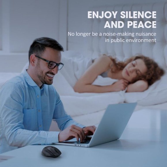 VicTsing Wireless Mouse Ergonomic Whisper Comfortable PC307A - Picture 4 of 8